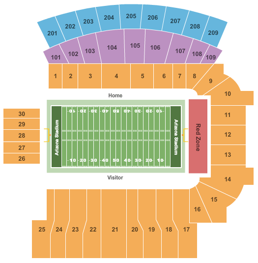 Casino Del Sol Stadium Arizona Bowl Seating Chart